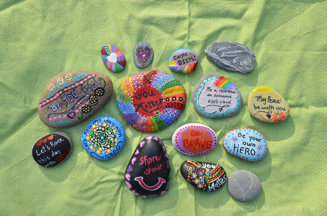 Kindness stones to give away.